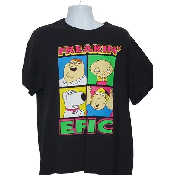 Vintage Family Guy Graphic Tshirt Size XL Black Short Sleeve - Picture 4 of 9